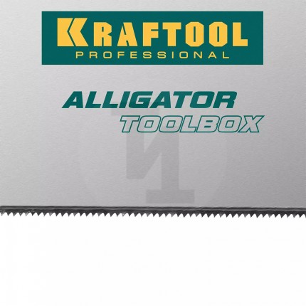 Ножовка (пила) ″Alligator TOOLBOX 13″ 350 мм, 13 TPI, специальный зуб, компактная, точный рез всех видов материалов, KRAFTOOL 15227-35