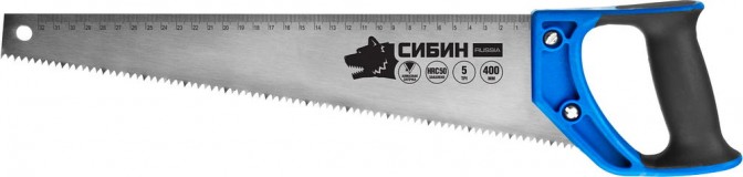 Ножовка по дереву (пила) 400 мм, шаг 5 TPI (4,5 мм), СИБИН