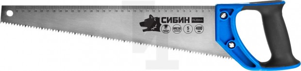 Ножовка по дереву (пила) 400 мм, шаг 5 TPI (4,5 мм), СИБИН 15055-40