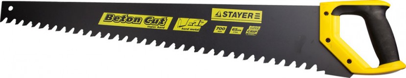 Ножовка по пенобетону (пила) "Beton Cut" 700 мм, шаг 20 мм, 17 твердосплавных резцов, Stayer