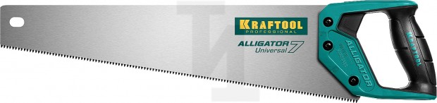 Ножовка универсальная "Alligator 7", 450 мм, 7 TPI 3D зуб, KRAFTOOL 15004-45_z01