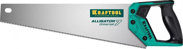 Ножовка универсальная ″Alligator Universal 7″, 400 мм, 7 TPI 3D зуб, KRAFTOOL