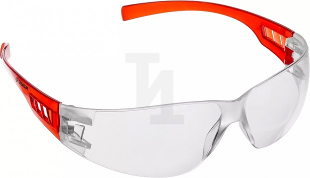Облегчённые прозрачные защитные очки ЗУБР МАСТЕР широкая монолинза, открытого типа 110325_z01