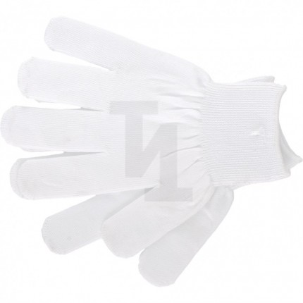 Перчатки Нейлон, 13 класс, белые, XL Россия 