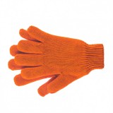 Перчатки трикотажные, акрил, двойные, оранжевый, двойная манжета Сибртех