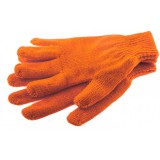 Перчатки трикотажные, акрил, оранжевый, оверлок Сибртех