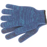 Перчатки трикотажные усиленные, гелевое ПВХ-покрытие, 7 класс, синие, Сибртех