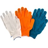 Перчатки в наборе, цвета: оранжевые, синие, белые, ПВХ точка, XL, Россия, Palisad