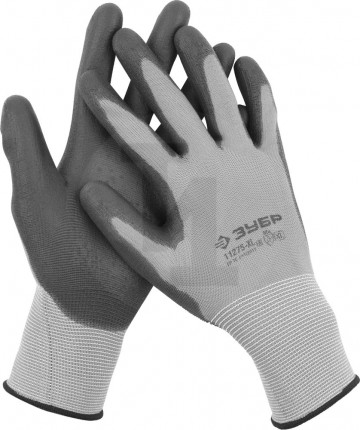 Перчатки ЗУБР "МАСТЕР" для точных работ с полиуретановым покрытием, размер M (8) 11275-M