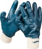 Перчатки ЗУБР рабочие с манжетой, с полным нитриловым покрытием, размер XL (10)