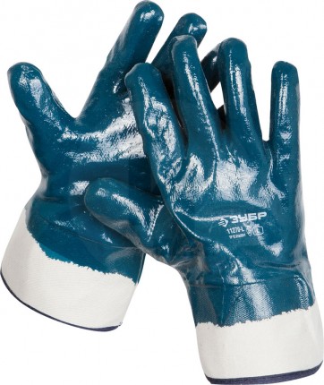 Перчатки ЗУБР рабочие с полным нитриловым покрытием, размер L (9) 11270-L