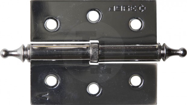 Петля дверная разъемная ЗУБР "ЭКСПЕРТ", 1 подшипник, цвет хром (CP), левая, с крепежом, 75х63х2,5мм, 2 шт 37605-075-2L
