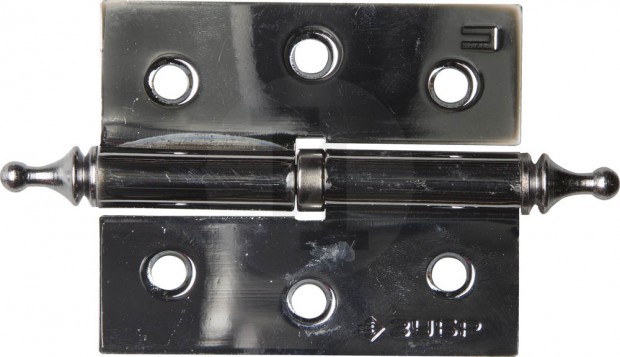 Петля дверная разъемная ЗУБР "ЭКСПЕРТ", 1 подшипник, цвет хром (CP), правая, с крепежом, 75х63х2,5мм, 2 шт 37605-075-2R