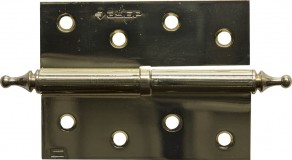 Петля дверная разъемная ЗУБР "ЭКСПЕРТ", 1 подшипник, цвет латунь (PB), правая, с крепежом, 100х75х2,5мм, 2 шт
