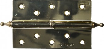 Петля дверная разъемная ЗУБР "ЭКСПЕРТ", 1 подшипник, цвет латунь (PB), правая, с крепежом, 125х75х2,5мм, 2 шт