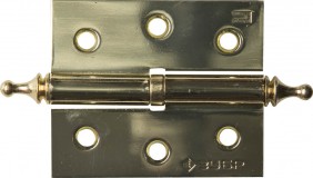 Петля дверная разъемная ЗУБР "ЭКСПЕРТ", 1 подшипник, цвет латунь (PB), правая, с крепежом, 75х63х2,5мм, 2 шт