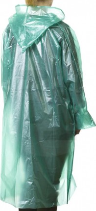 Плащ-дождевик STAYER 11610, полиэтиленовый, зеленый цвет, универсальный размер S-XL 11610