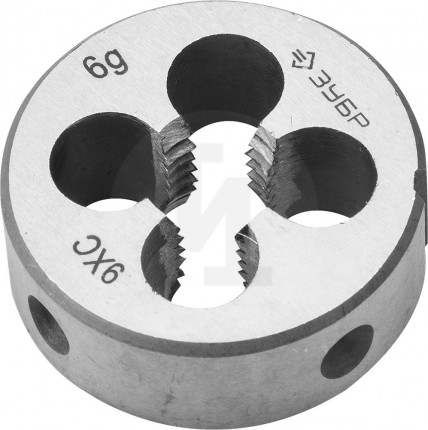 Плашка ЗУБР "МАСТЕР" круглая ручная для нарезания метрической резьбы, М10 x 1,5 4-28022-10-1.5