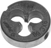 Плашка ЗУБР "МАСТЕР" круглая ручная для нарезания метрической резьбы, М4 x 0,7