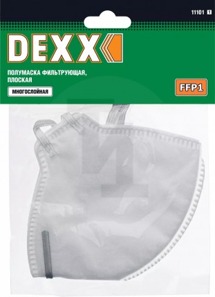 Плоская полумаска фильтрующая DEXX FFP1 11101_z01