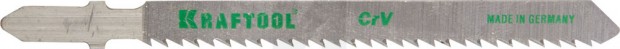 Полотна KRAFTOOL, T101BR, для эл/лобзика, Cr-V, по дереву, фанере, ламинату, обратный рез, EU-хвост., шаг 2,5мм, 75мм, 5шт 159516-2.5-S5