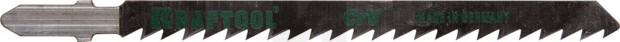 Полотна KRAFTOOL, T101D, для эл/лобзика, Cr-V, по дереву, ДСП, ДВП, чистый рез, EU-хвост., шаг 4мм, 75мм, 2шт 159511-4