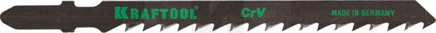 Полотна KRAFTOOL, T111C, для эл/лобзика, Cr-V, по дереву, ДВП, ДСП, грубый рез, EU-хвост., шаг 3мм, 75мм, 5шт 159531-3-S5