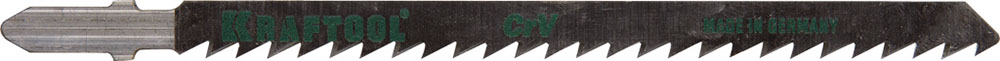 Полотна KRAFTOOL, T301CD, для эл/лобзика, Cr-V, по дереву, ДСП, ДВП, чистый рез, EU-хвост., шаг 4мм, 110мм, 2шт