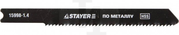 Полотна STAYER ″PROFI″, U118A, для эл/лобзика, HSS, по металлу (1,5-2мм), US-хвост., шаг 1,4мм, 50мм, 2шт 15998-1.4_z01