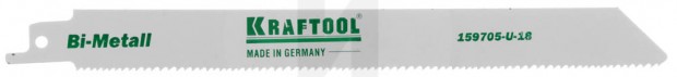 Полотно KRAFTOOL "INDUSTRIE QUALITAT", S1122VF, для эл/ножовки, Bi-Metall, по металлу, дереву, шаг 1,8-2,5мм, 180мм 159705-U-18