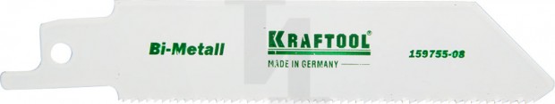 Полотно KRAFTOOL "INDUSTRIE QUALITAT", S522EF, для эл/ножовки, Bi-Metall, по металлу, шаг 1,4мм, 80мм 159755-08