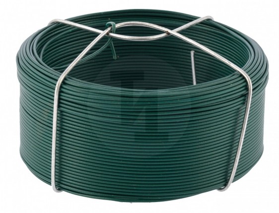 Проволока с ПВХ покрытием, зеленая 1,2 мм, длина 50 м Сибртех 47771