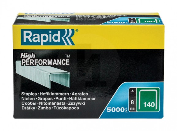 RAPID 8 мм широкие скобы, супертвердые, профессиональные тип 140 (G / 11 / 57), 5000 шт 11908111