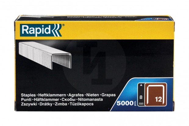 RAPID 8 мм скобы тонкие широкие тип 80 (12 / ВеА 80 / Prebena A / Senco AT), 5000 шт 40100518