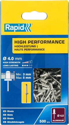 RAPID R:High-performance-rivet заклепка из алюминия d4.0x8 мм, 500 шт 5001432