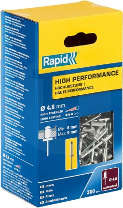RAPID R:High-performance-rivet заклепка из алюминия d4.8x12 мм, 300 шт 5001436