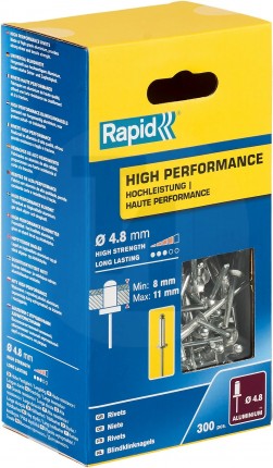 RAPID R:High-performance-rivet заклепка из алюминия d4.8x14 мм, 300 шт 5001437