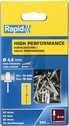 RAPID R:High-performance-rivet заклепка из алюминия d4.8x20 мм, 250 шт 5001439