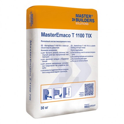 Ремонтная смесь безусадочная тиксотропная MasterEmaco Т 1100 Tix 30 кг MBCC 53519177