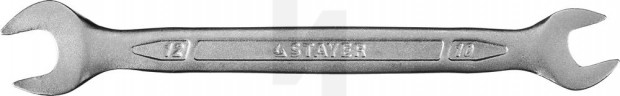 Рожковый гаечный ключ 10 x 12 мм, STAYER 27038-10-12