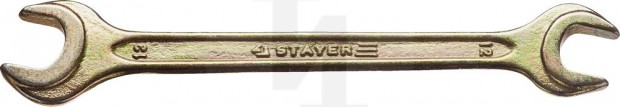 Рожковый гаечный ключ 12 x 13 мм, STAYER 27038-12-13