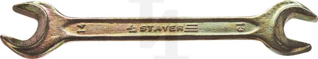 Рожковый гаечный ключ 13 x 14 мм, STAYER 27038-13-14