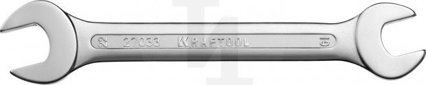 Рожковый гаечный ключ 19 х 22 мм, KRAFTOOL 27033-19-22
