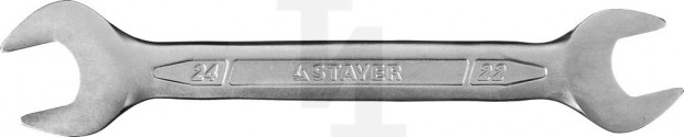 Рожковый гаечный ключ 22 x 24 мм, STAYER 27038-22-24