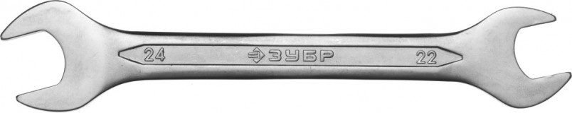 Рожковый гаечный ключ 22 x 24 мм, ЗУБР