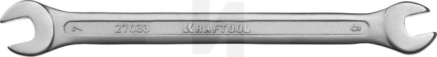 Рожковый гаечный ключ  6 х 7 мм, KRAFTOOL 27033-06-07