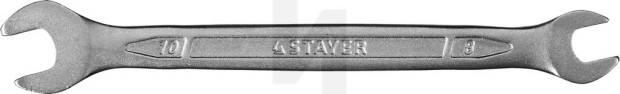 Рожковый гаечный ключ 8 x 10 мм, STAYER 27038-08-10