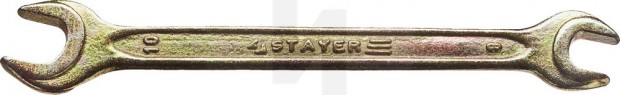 Рожковый гаечный ключ 8 x 10 мм, STAYER 27038-08-10