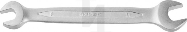 Рожковый гаечный ключ 9 x 11 мм, ЗУБР 27010-09-11