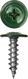 Саморезы ПШМ для листового металла, 16 х 4.2 мм, 500 шт, RAL-6005 зеленый насыщенный, ЗУБР